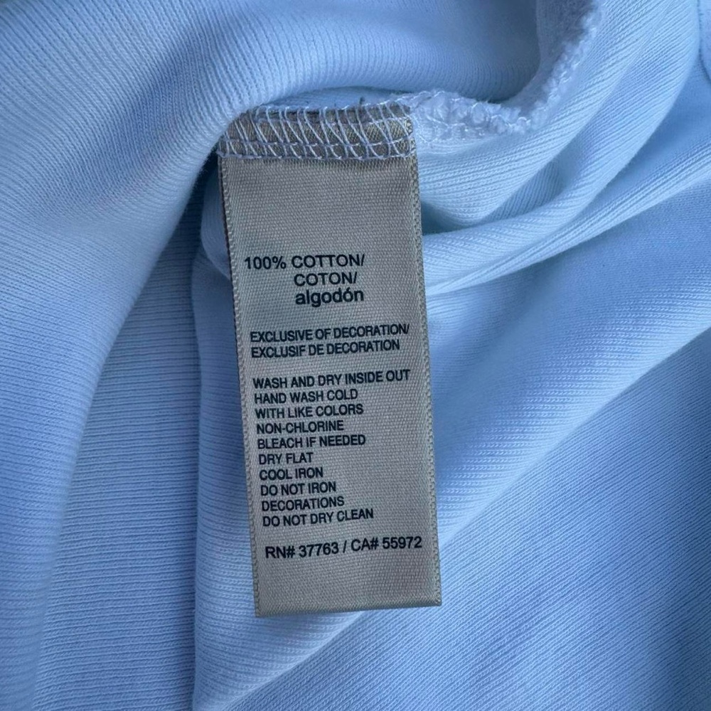 Y2K Basic Cotton White Tee with Silver Metal Embellishments - Picture 9 of 9